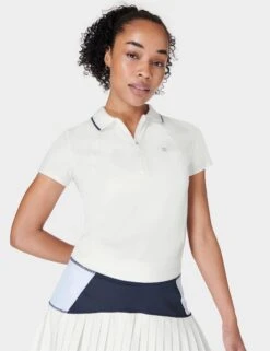 Sweaty Betty Power Match Point Tennis T-Shirt - White 10 Sweaty Betty Power Match Point Tennis T-Shirt - White -The Sports Edit sweaty betty power match point tennis t shirt white sb9737 5