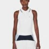 Sweaty Betty Power Match Point Tennis Vest - White -The Sports Edit sweaty betty power match point tennis vest white sb9291 1