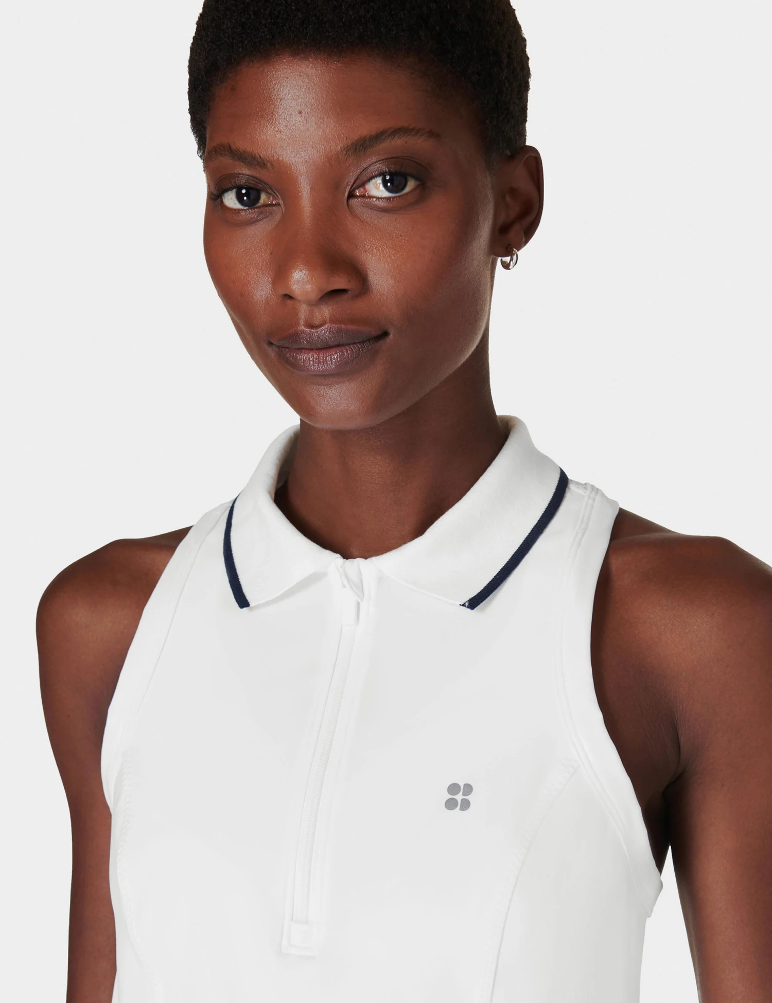 Sweaty Betty Power Match Point Tennis Vest - White 5 Sweaty Betty Power Match Point Tennis Vest - White - Image 3