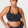 Sweaty Betty Power Medium Support Sports Bra - Black Reflective Leopard Print -The Sports Edit sweaty betty power medium support sports bra black leopard print sb8993 1
