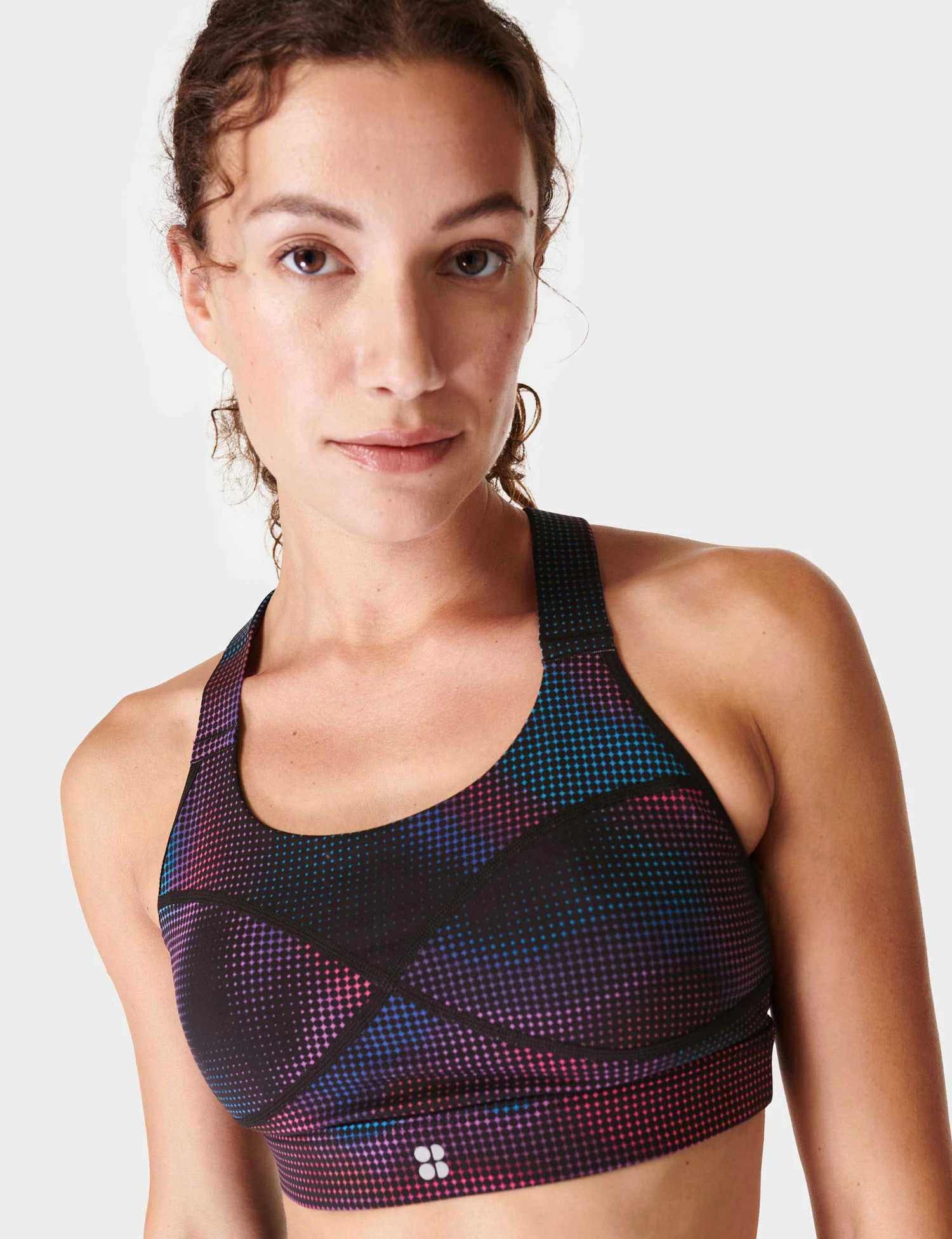 Sweaty Betty Power Medium Support Sports Bra - Black Radient Dot Print 5 Sweaty Betty Power Medium Support Sports Bra - Black Radient Dot Print - Image 3