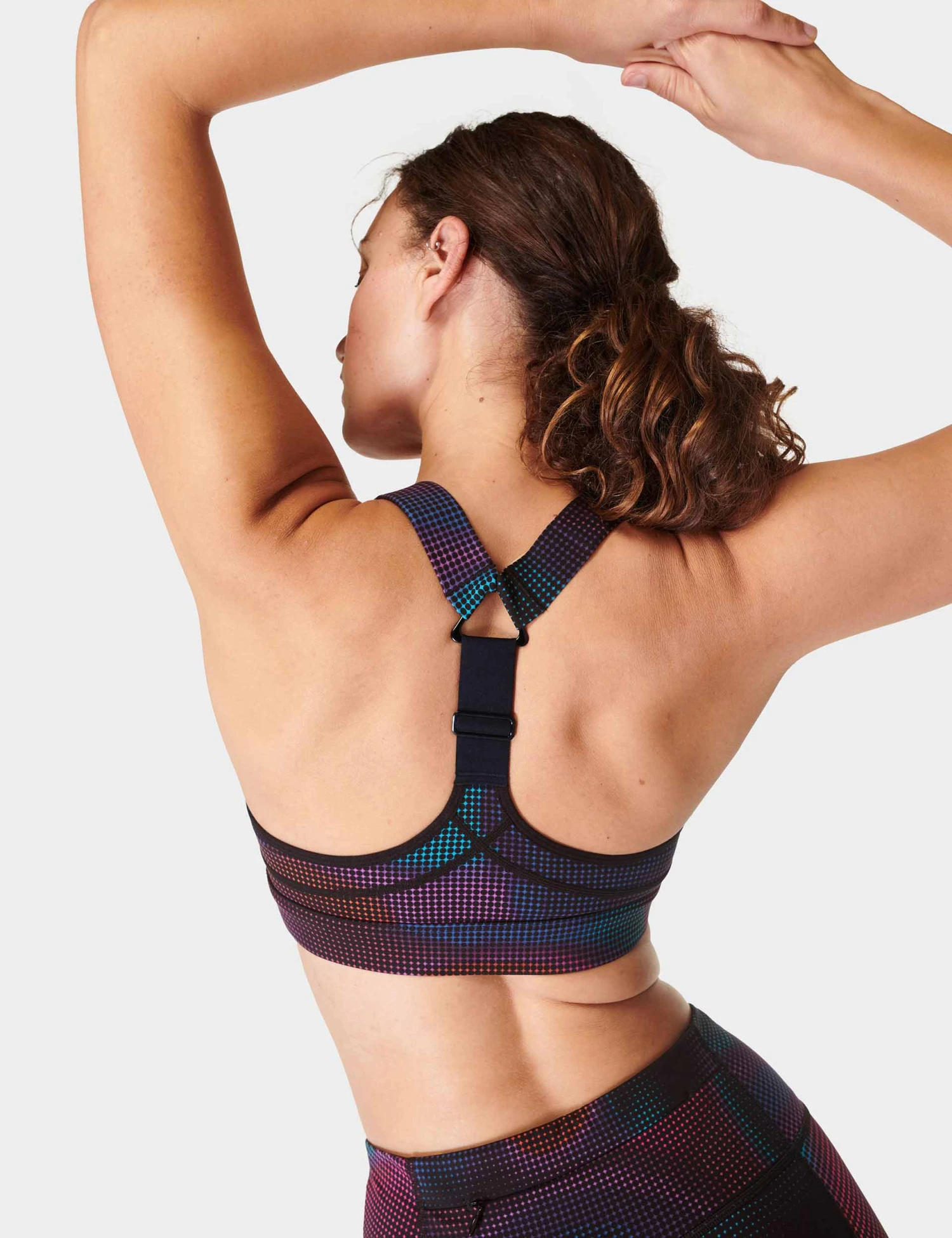 Sweaty Betty Power Medium Support Sports Bra - Black Radient Dot Print 4 Sweaty Betty Power Medium Support Sports Bra - Black Radient Dot Print - Image 2