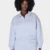 Sweaty Betty Powerhouse Collared Sweatshirt - Salt Blue -The Sports Edit sweaty betty powerhouse collared sweatshirt salt blue sb9829 1
