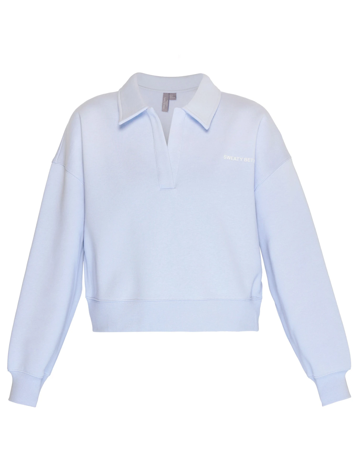 Sweaty Betty Powerhouse Collared Sweatshirt - Salt Blue 8 Sweaty Betty Powerhouse Collared Sweatshirt - Salt Blue - Image 6