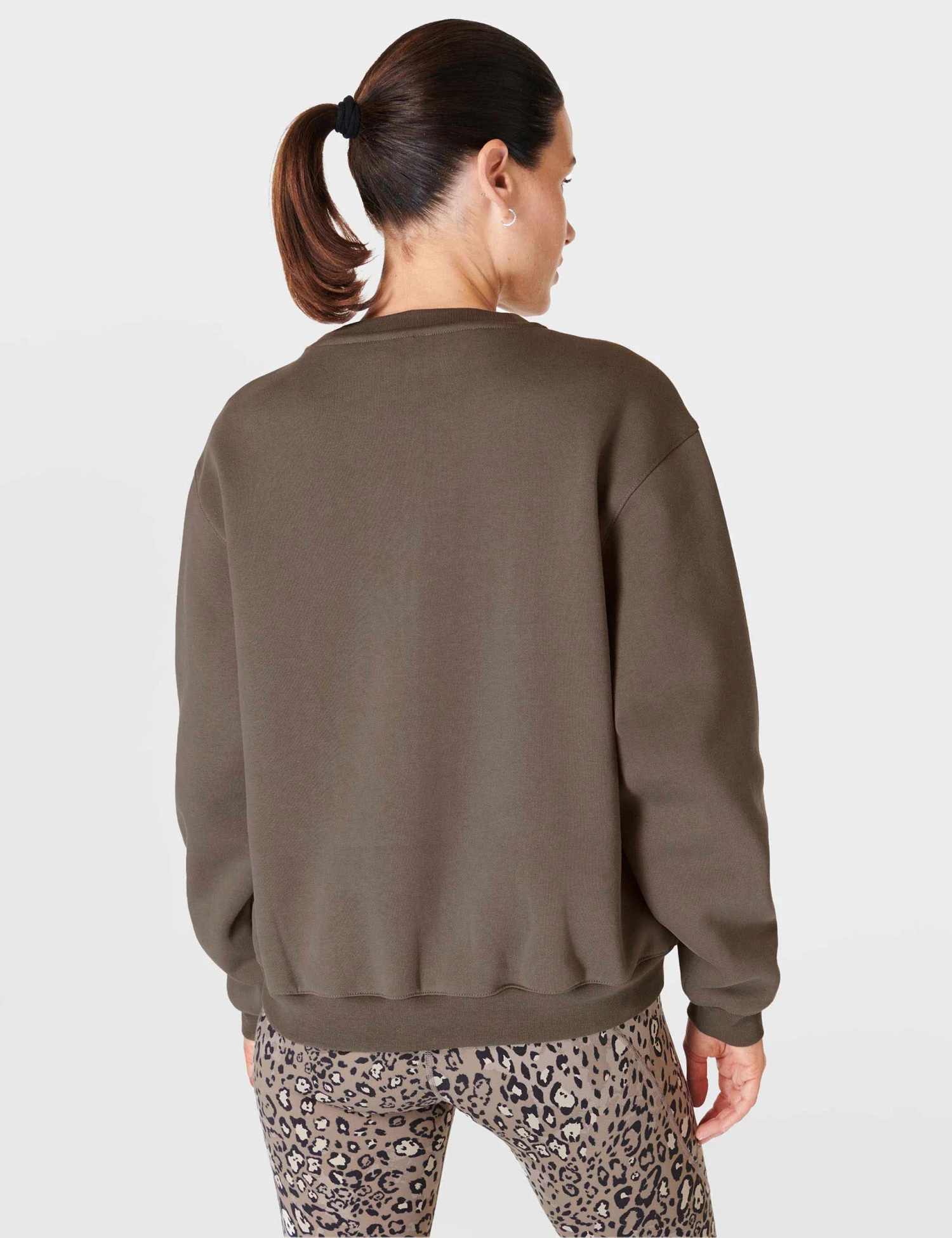 Sweaty Betty Powerhouse Sweatshirt - Dark Timber Brown 4 Sweaty Betty Powerhouse Sweatshirt - Dark Timber Brown - Image 2