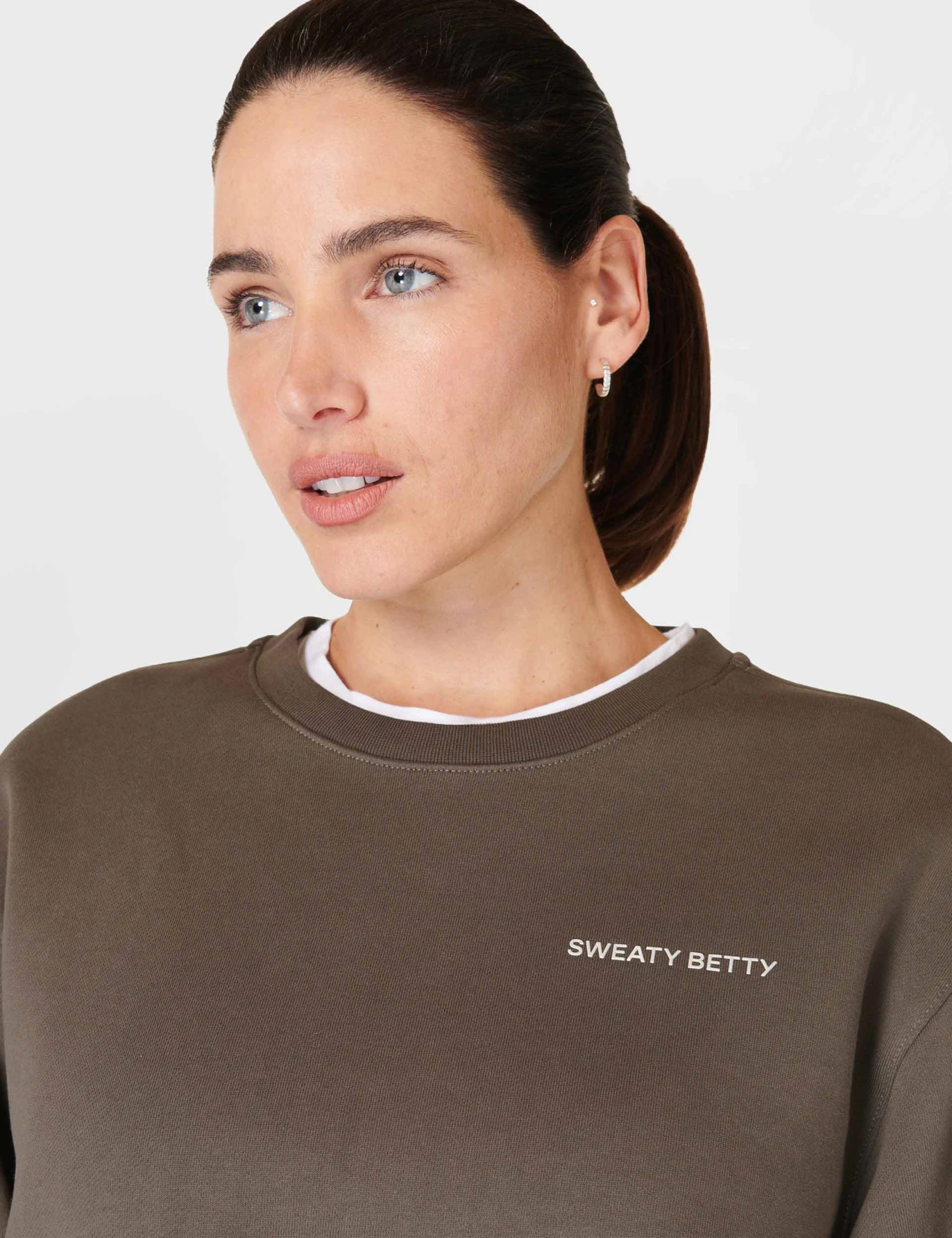 Sweaty Betty Powerhouse Sweatshirt - Dark Timber Brown 5 Sweaty Betty Powerhouse Sweatshirt - Dark Timber Brown - Image 3