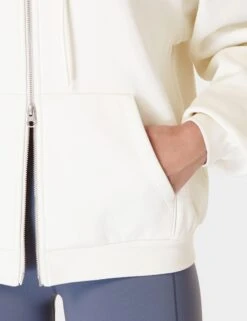 Sweaty Betty Powerhouse Zip Up Hoody - Lily White -The Sports Edit sweaty betty powerhouse zip up hoody lily white sb9824 6