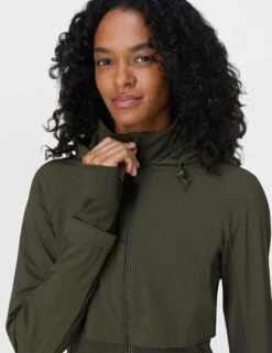 Sweaty Betty Pro Run Water Resistant Run Jacket - Nori Green -The Sports Edit sweaty betty pro run water resistant run jacket nori green sb9886 3