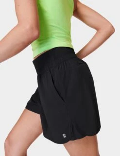 Sweaty Betty Relay Shell Shorts - Black -The Sports Edit sweaty betty relay shell shorts black sb8805 4