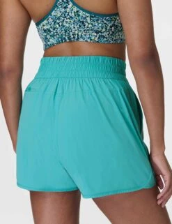 Sweaty Betty Relay Shell Shorts - Ripple Blue -The Sports Edit sweaty betty relay shell shorts ripple blue sb8805 3