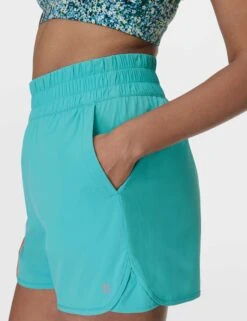 Sweaty Betty Relay Shell Shorts - Ripple Blue -The Sports Edit sweaty betty relay shell shorts ripple blue sb8805 5