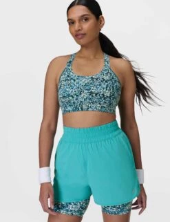 Sweaty Betty Relay Shell Shorts - Ripple Blue -The Sports Edit sweaty betty relay shell shorts ripple blue sb8805 8