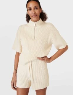 Sweaty Betty Retreat Rib Short - Studio White 11 Sweaty Betty Retreat Rib Short - Studio White -The Sports Edit sweaty betty retreat rib short studio white sb9760 5