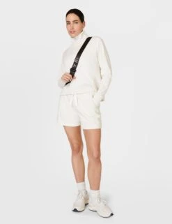 Sweaty Betty Revive High Waisted Shorts - Lily White -The Sports Edit sweaty betty revive high waisted shorts lily white SB8888 8