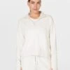Sweaty Betty Revive Rib Half Zip Pullover - Lily White -The Sports Edit sweaty betty revive rib half zip pullover lily white SB8937 27C 1