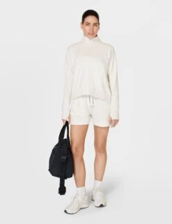 Sweaty Betty Revive Rib Half Zip Pullover - Lily White 16 Sweaty Betty Revive Rib Half Zip Pullover - Lily White -The Sports Edit sweaty betty revive rib half zip pullover lily white SB8937 27C 7