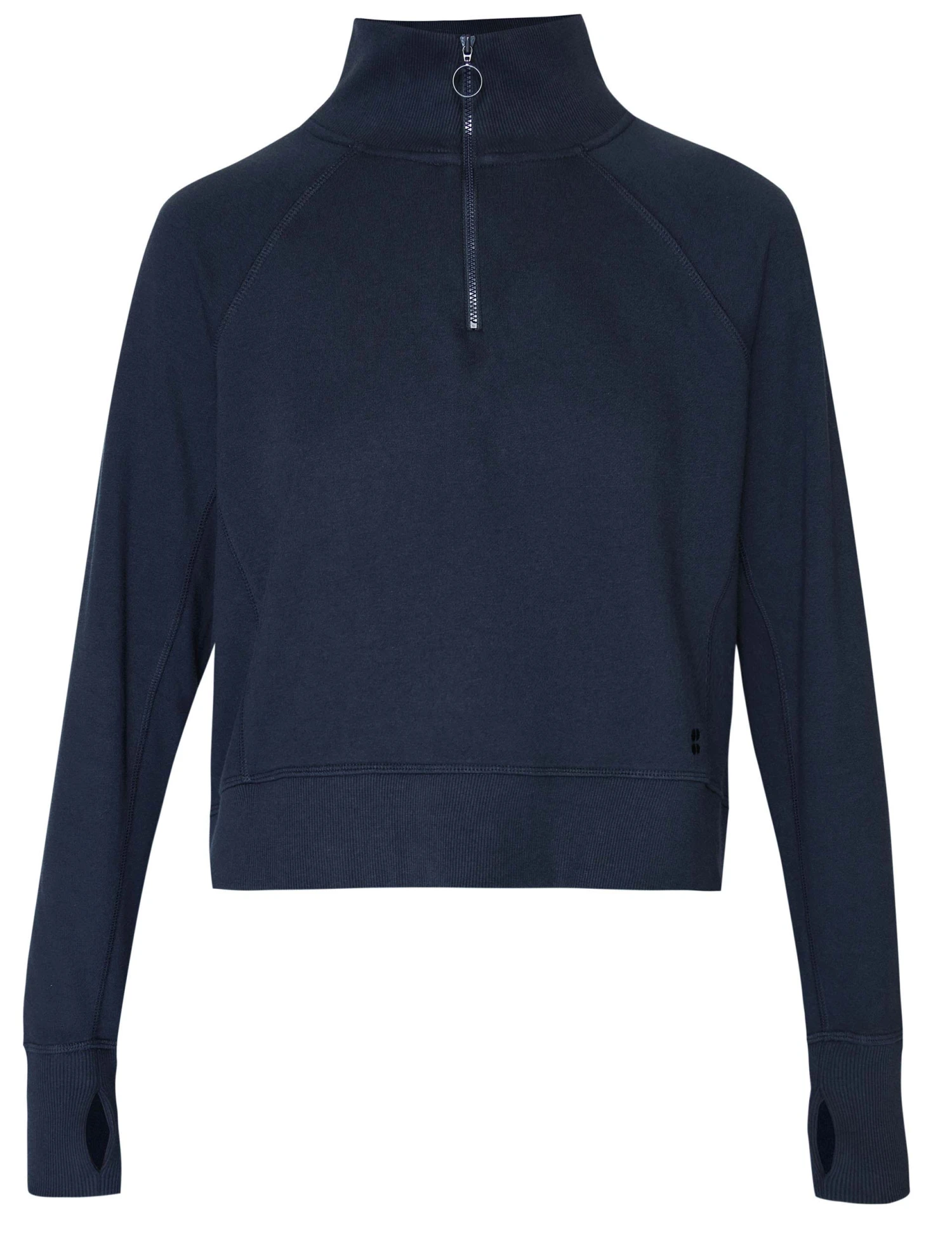 Sweaty Betty Revive Rib Half Zip Pullover - Navy Blue 10 Sweaty Betty Revive Rib Half Zip Pullover - Navy Blue - Image 8