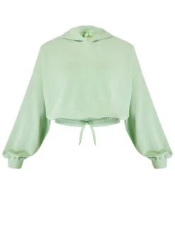 Sweaty Betty Sand Wash Cloud Weight Crop Hoody - Butter Green -The Sports Edit sweaty betty sand wash cloud weight crop hoody butter green sb9401 3