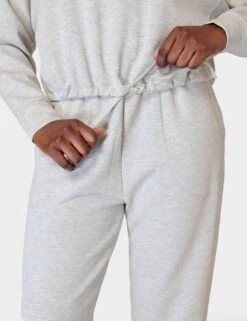 Sweaty Betty Sand Wash Funnel Neck Half Zip - Ice Grey Marl -The Sports Edit sweaty betty sand wash funnel neck half zip ice grey marl sb9531 6