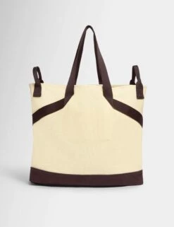 Sweaty Betty SB Canvas Bucket Bag - Buttercream Yellow -The Sports Edit sweaty betty sb canvas bucket bag buttercream yellow sb10224 6