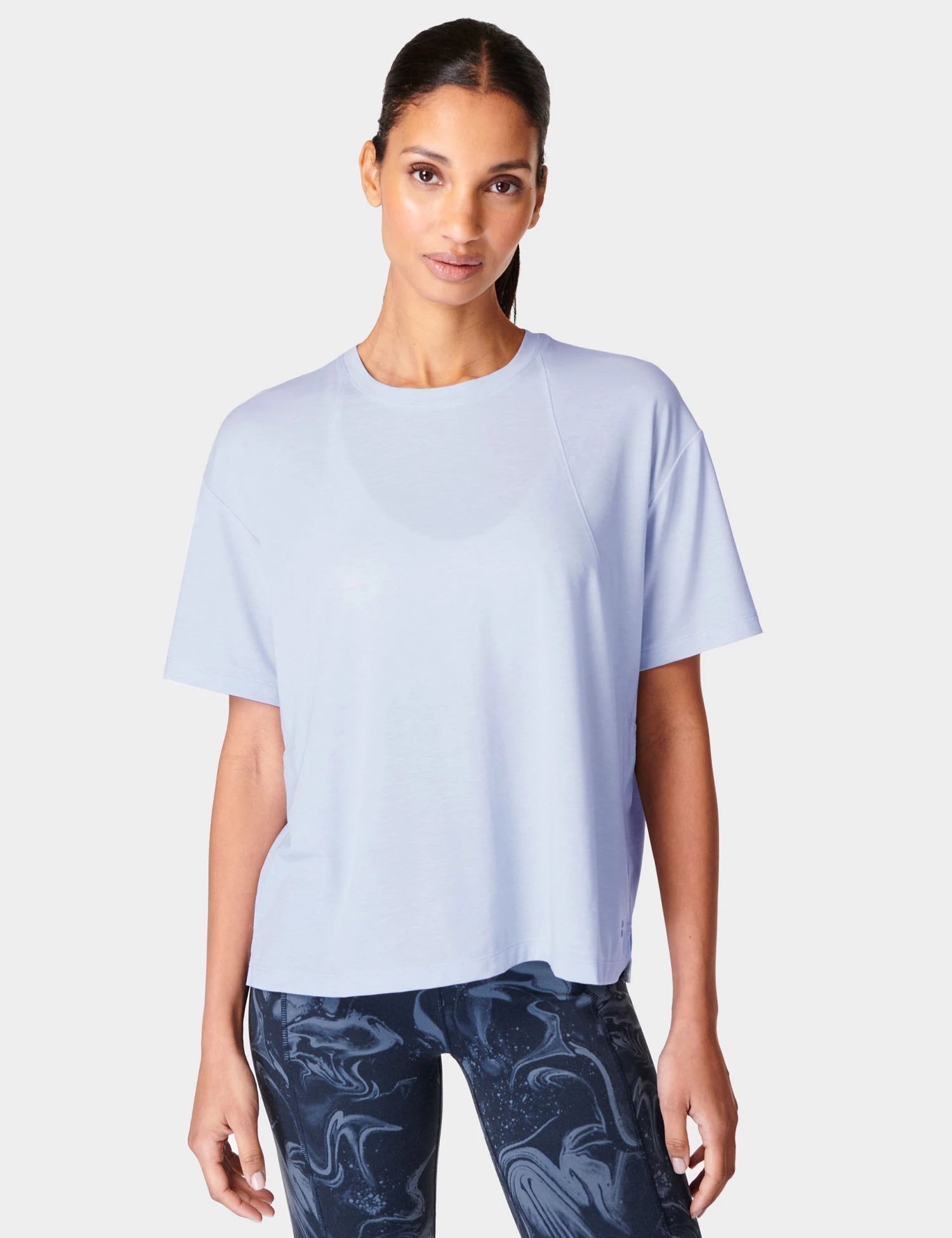 Sweaty Betty Soft Flow Studio T-Shirt - Salt Blue 3 Sweaty Betty Soft Flow Studio T-Shirt - Salt Blue