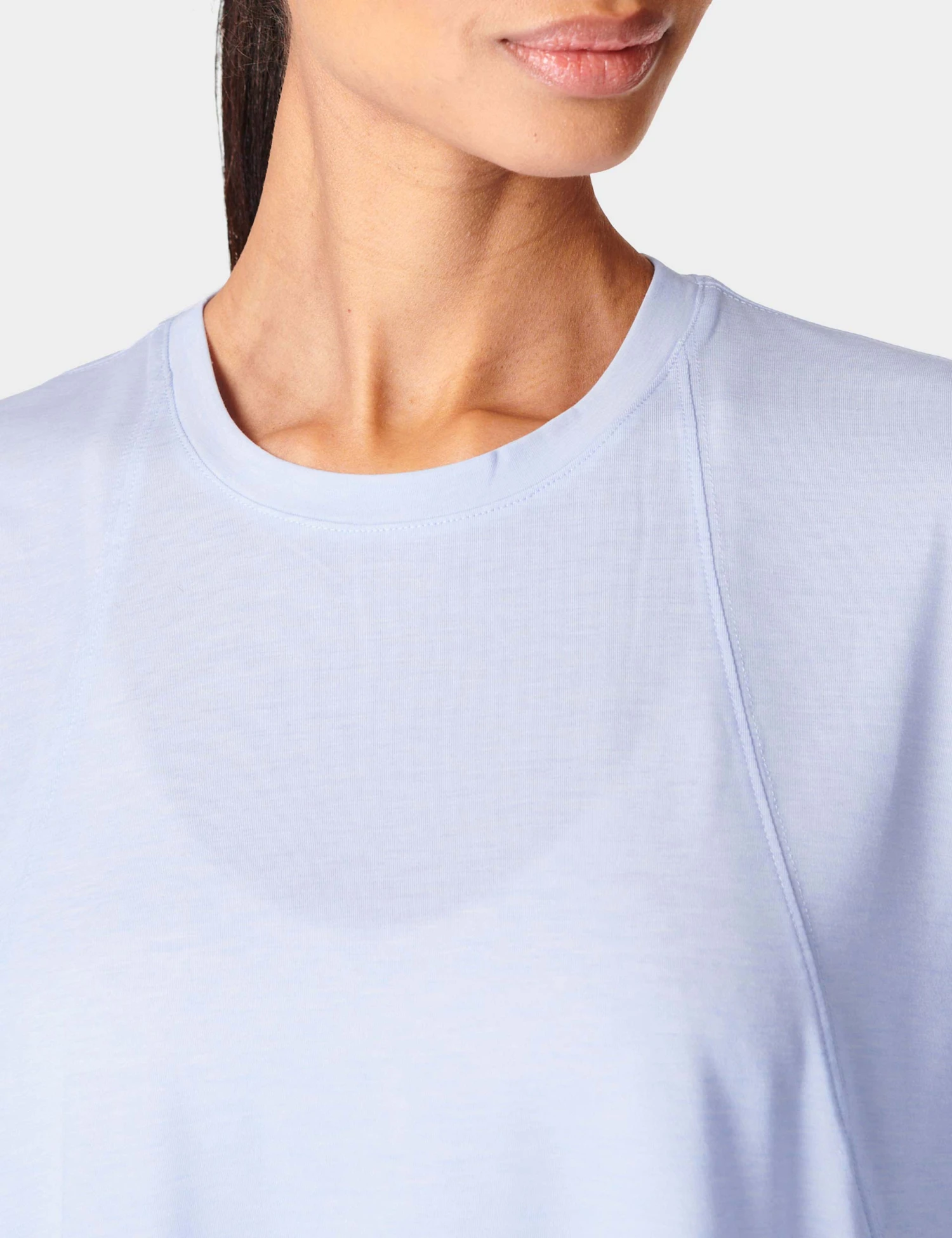 Sweaty Betty Soft Flow Studio T-Shirt - Salt Blue 6 Sweaty Betty Soft Flow Studio T-Shirt - Salt Blue - Image 4