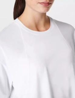 Sweaty Betty Soft Flow Studio T-Shirt - White -The Sports Edit sweaty betty soft flow studio t shirt white sb9667 4