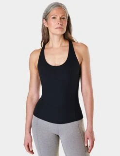 Sweaty Betty Soft Sculpt Sleek Racerback Tank - Black