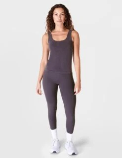 Sweaty Betty Softly Seamless Vest - Urban Grey -The Sports Edit sweaty betty softly seamless vest urban grey sb9406 4