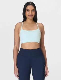 Sweaty Betty Spirit Restored Yoga Bra - Day Break Blue