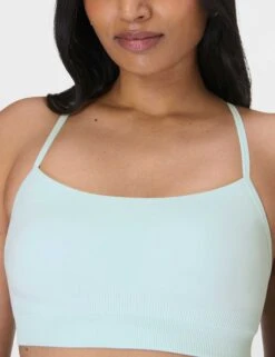 Sweaty Betty Spirit Restored Yoga Bra - Day Break Blue -The Sports Edit sweaty betty spirit restored yoga bra day break blue sb9610 3