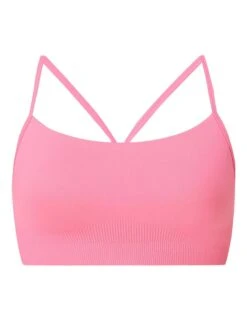 Sweaty Betty Spirit Restored Yoga Bra - Lollipop Pink -The Sports Edit sweaty betty spirit restored yoga bra lollipop pink sb9610 4