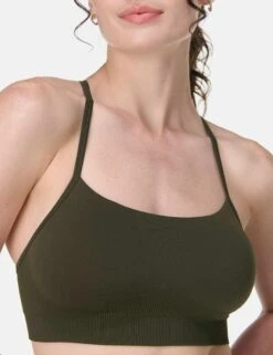 Sweaty Betty Spirit Restored Yoga Bra - Nori Green -The Sports Edit sweaty betty spirit restored yoga bra nori green sb9610 3