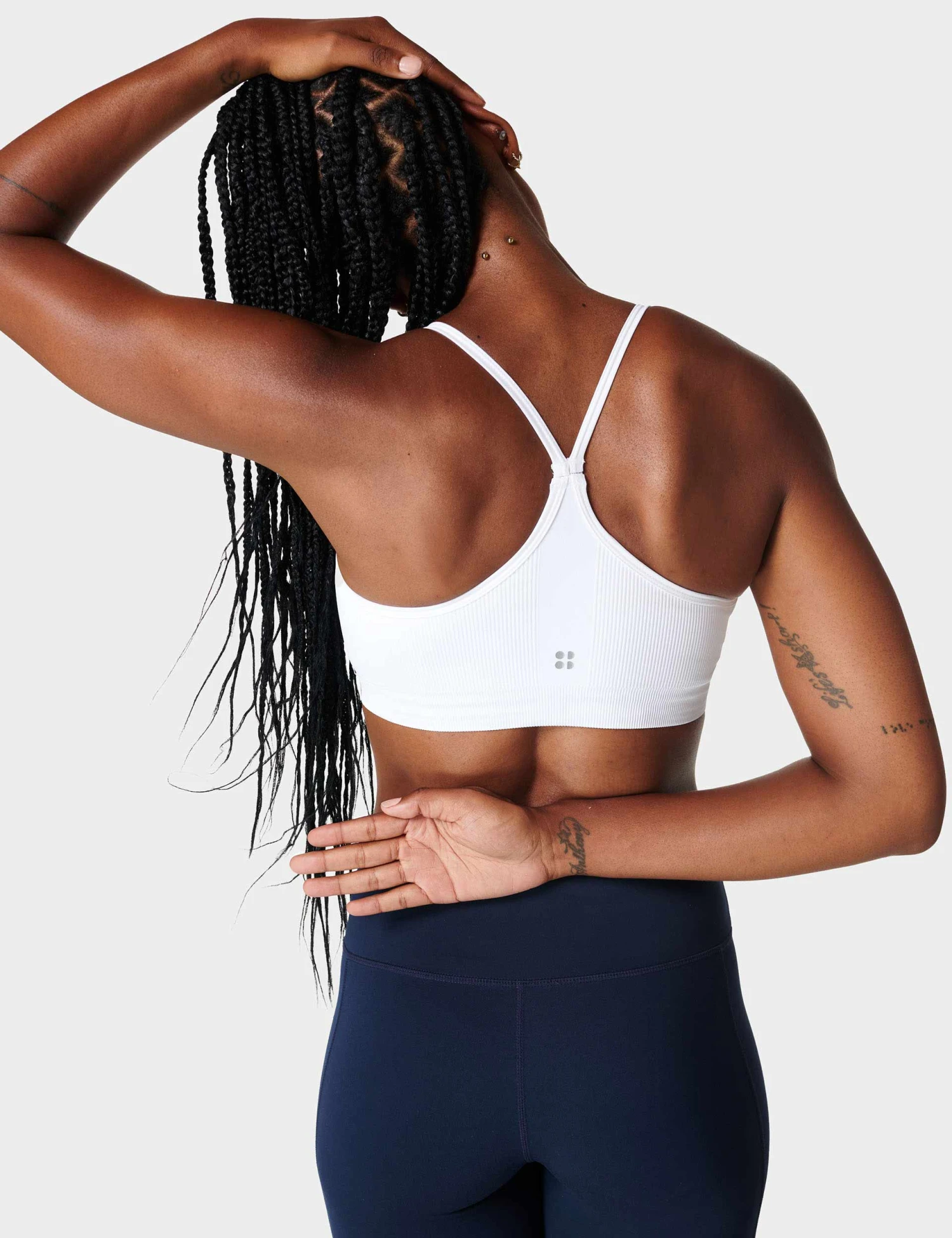Sweaty Betty Spirit Restored Yoga Bra - White 4 Sweaty Betty Spirit Restored Yoga Bra - White - Image 2