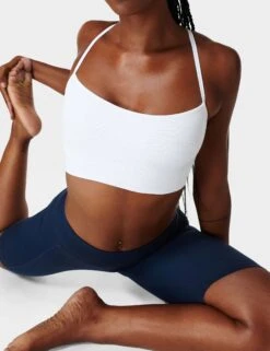 Sweaty Betty Spirit Restored Yoga Bra - White 8 Sweaty Betty Spirit Restored Yoga Bra - White -The Sports Edit sweaty betty spirit restored yoga bra white sb8402 3