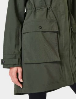 Sweaty Betty Stride Waterproof Parka - Dark Forest Green -The Sports Edit sweaty betty stride waterproof parka dark forest green 1 sb4932 7