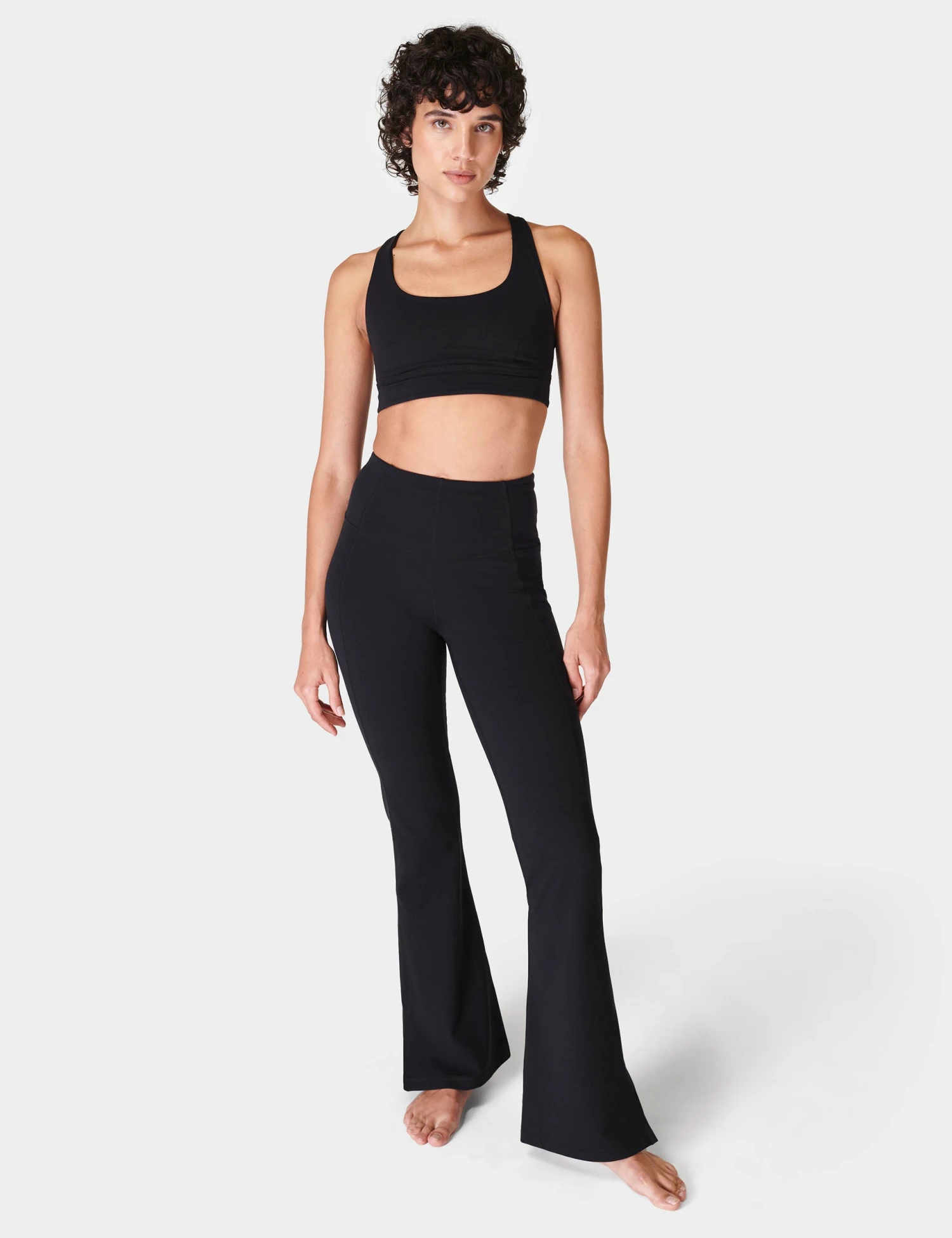 Sweaty Betty Super Soft Flare Yoga Trousers - Black 7 Sweaty Betty Super Soft Flare Yoga Trousers - Black - Image 5