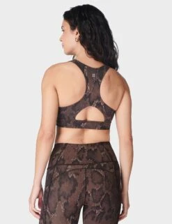 Sweaty Betty Super Soft Reversible Bra - Brown Python Print/Cacao Brown 12 Sweaty Betty Super Soft Reversible Bra - Brown Python Print/Cacao Brown -The Sports Edit sweaty betty super soft reversible bra brown python print brown sb8779a 2