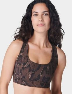 Sweaty Betty Super Soft Reversible Bra - Brown Python Print/Cacao Brown 13 Sweaty Betty Super Soft Reversible Bra - Brown Python Print/Cacao Brown -The Sports Edit sweaty betty super soft reversible bra brown python print brown sb8779a 3