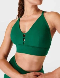 Sweaty Betty Super Soft Strappy Back Bra Colour Theory - Peaceful Green 8 Sweaty Betty Super Soft Strappy Back Bra Colour Theory - Peaceful Green -The Sports Edit sweaty betty super soft strappy back bra peaceful green sb9276 5