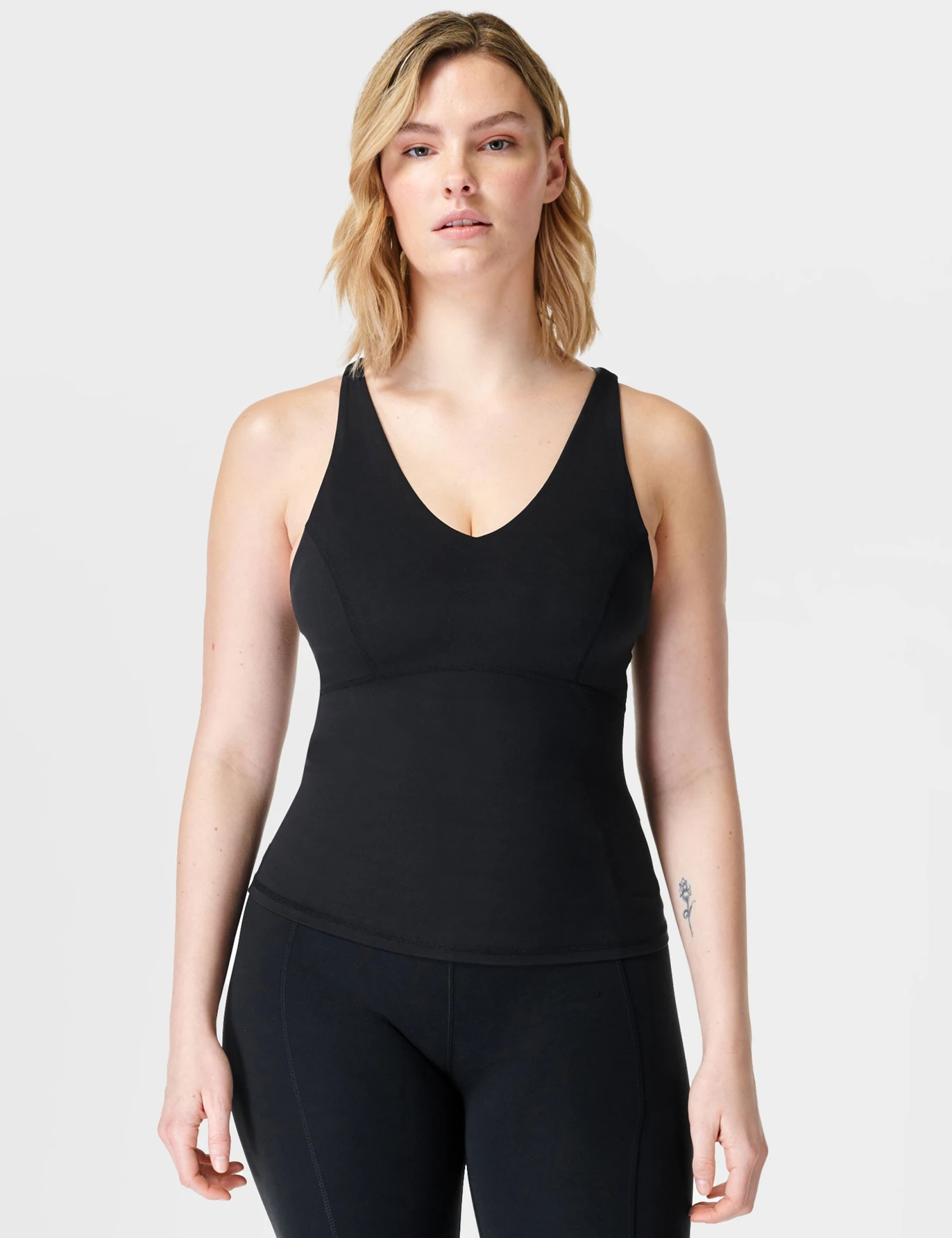 Sweaty Betty Super Soft Strappy Back Gym Bra Vest - Black 4 Sweaty Betty Super Soft Strappy Back Gym Bra Vest - Black - Image 2