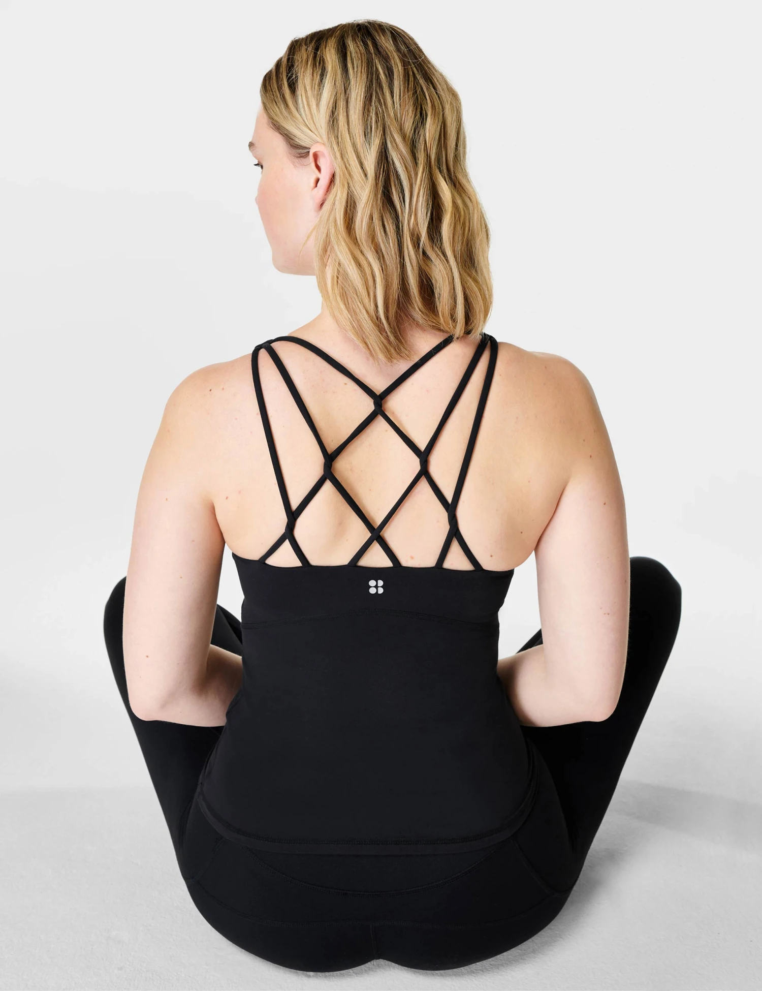 Sweaty Betty Super Soft Strappy Back Gym Bra Vest - Black 3 Sweaty Betty Super Soft Strappy Back Gym Bra Vest - Black