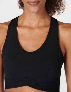 Sweaty Betty Super Soft Ultra-Lite Wrap Bra - Black -The Sports Edit sweaty betty super soft ultra lite wrap bra black sb9906 4