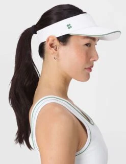 Sweaty Betty The Volley Visor - White/Courtside Green 10 Sweaty Betty The Volley Visor - White/Courtside Green -The Sports Edit sweaty betty the volley visor white courtsidegreen sb10225 7