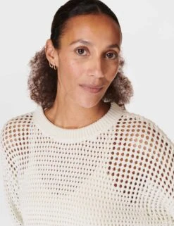 Sweaty Betty Tides High Open Weave Jumper - Lily White 13 Sweaty Betty Tides High Open Weave Jumper - Lily White -The Sports Edit sweaty betty tides high open weave jumper lily white sb6320 5
