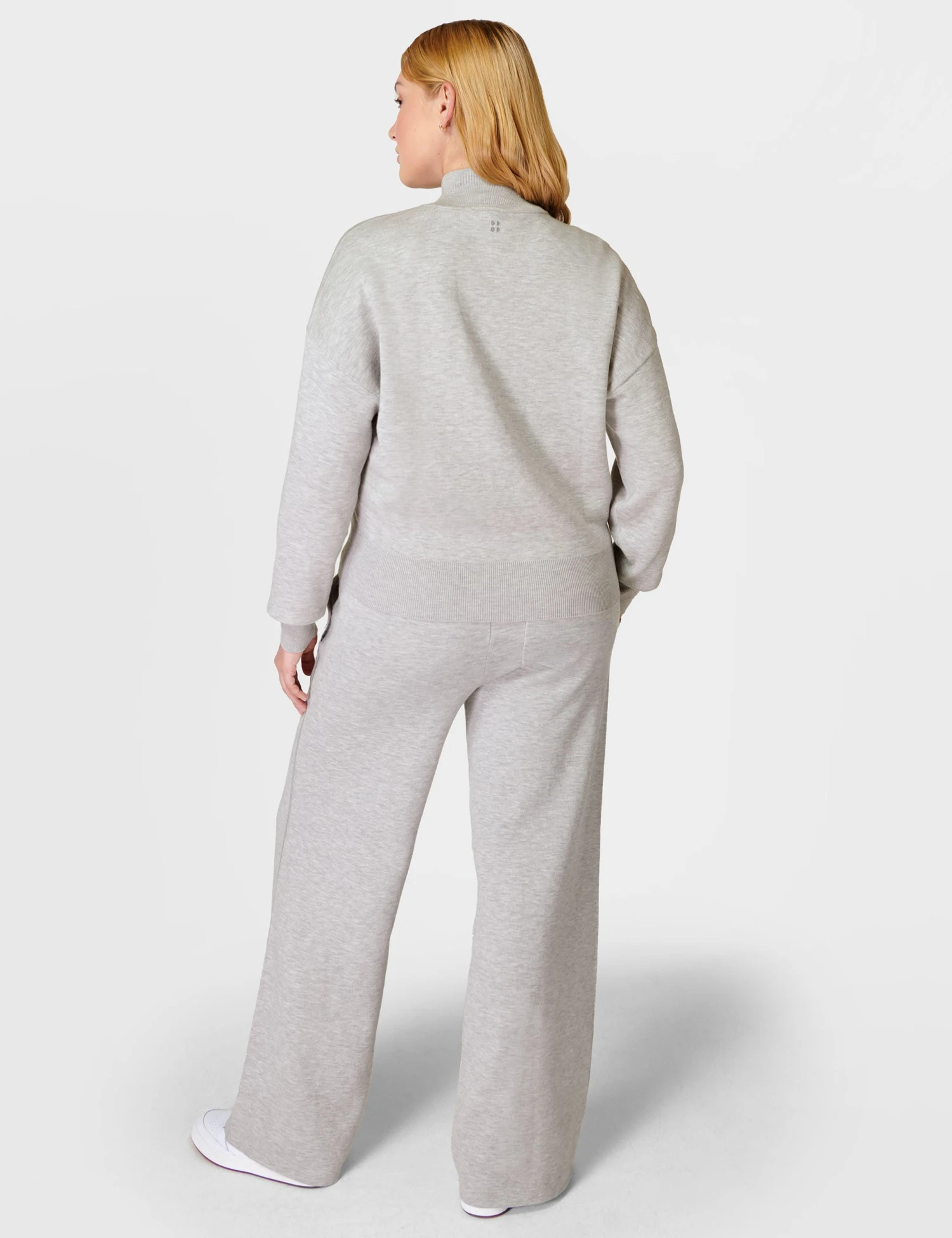 Sweaty Betty Timeless Track Top - Light Grey Marl 5 Sweaty Betty Timeless Track Top - Light Grey Marl - Image 3