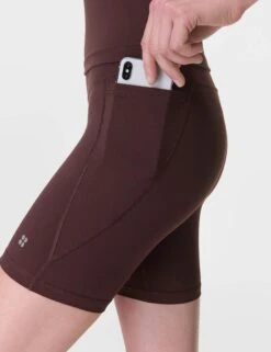 Sweaty Betty Ultimate Studio 6" Shorts - Sable Brown -The Sports Edit sweaty betty ultimate studio 6in shorts sable brown sb10173r 4