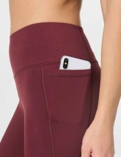 Sweaty Betty Ultimate Studio 7/8 Legging - Garnet Red -The Sports Edit sweaty betty ultimate studio 7 8 legging garnet red sb1003378 4