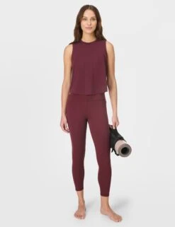 Sweaty Betty Ultimate Studio 7/8 Legging - Garnet Red -The Sports Edit sweaty betty ultimate studio 7 8 legging garnet red sb1003378 6