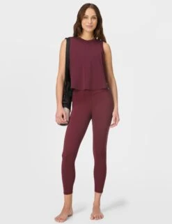 Sweaty Betty Ultimate Studio 7/8 Legging - Garnet Red -The Sports Edit sweaty betty ultimate studio 7 8 legging garnet red sb1003378 7
